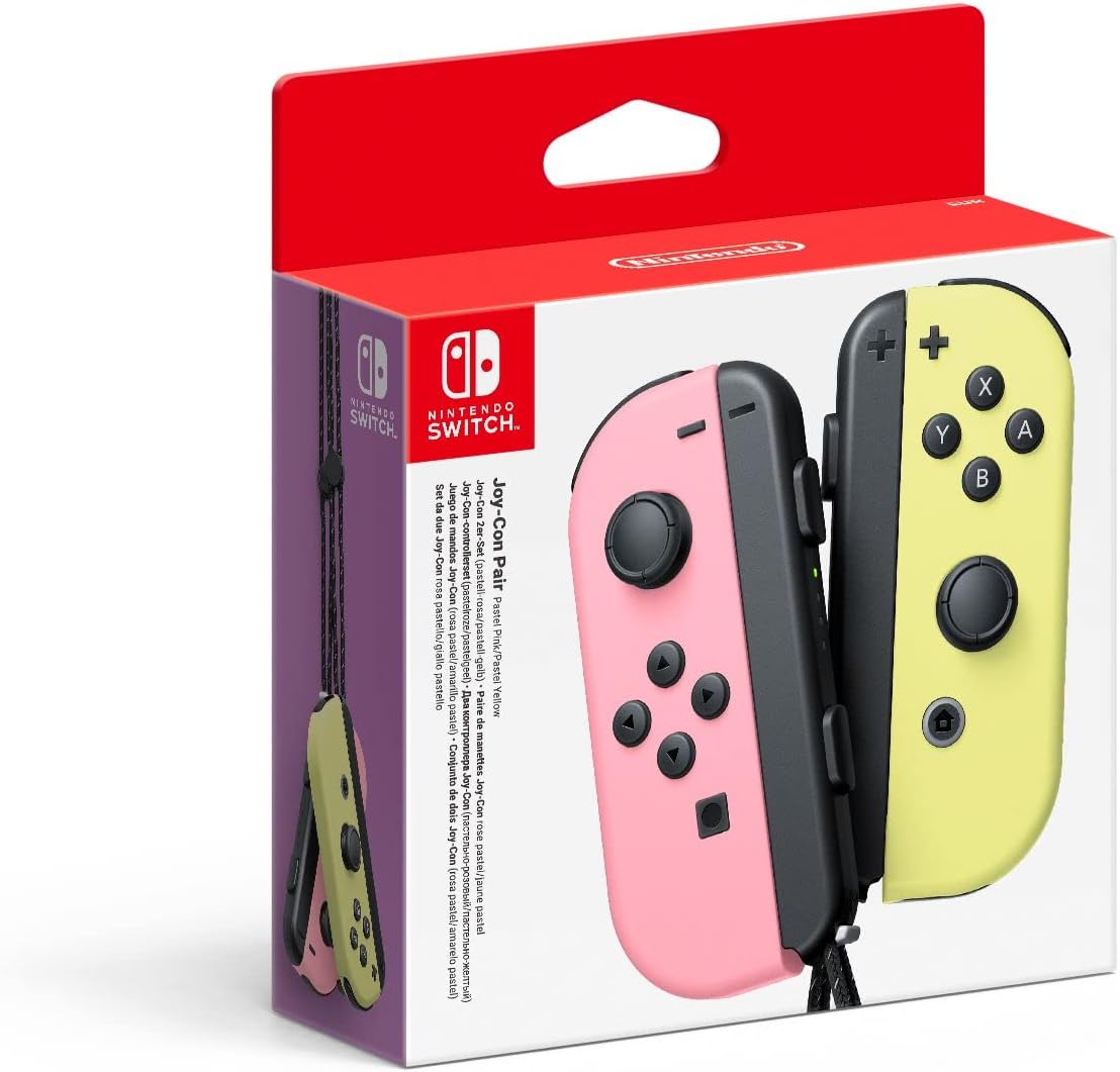 SWITCH JOY-CON COPPIA CONTROLLER ROSA PASTELLO / GIALLO PASTELLO